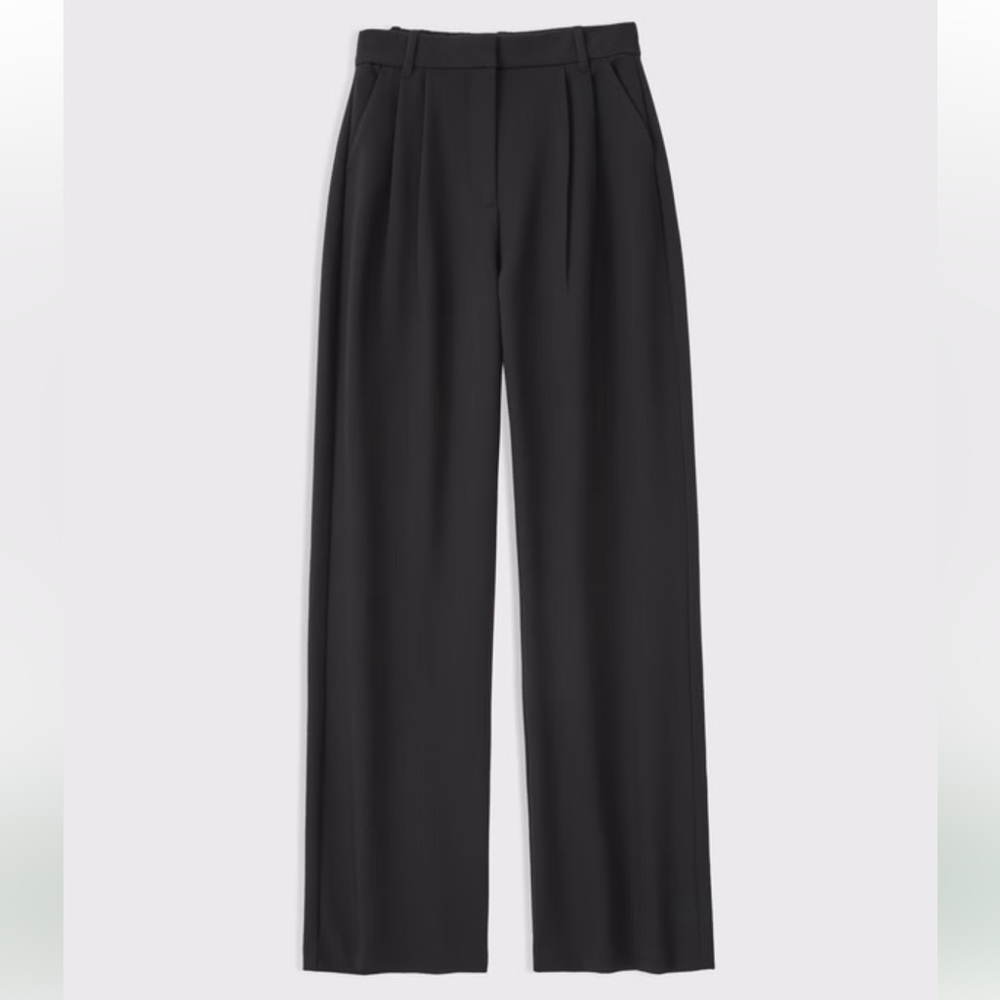 Abercrombie & Fitch Black Wide-Leg Pants